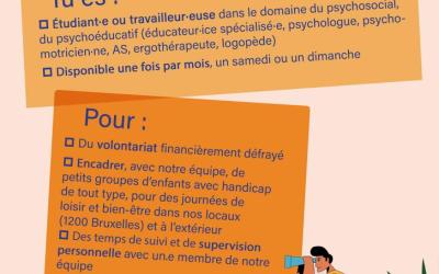 Affiche de recrutement de volontaires pour le loisir à Famisol